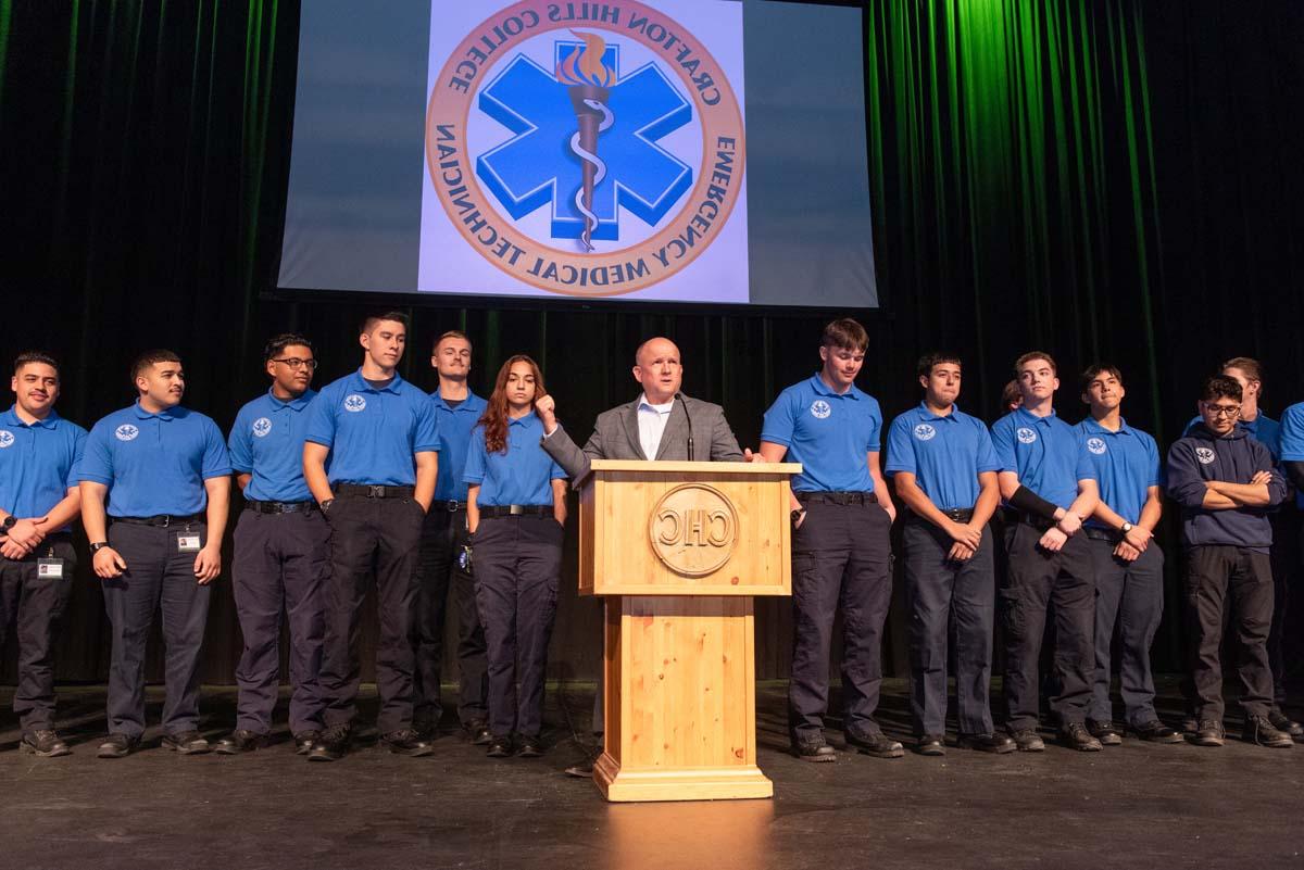 EMT graduates from CHC.