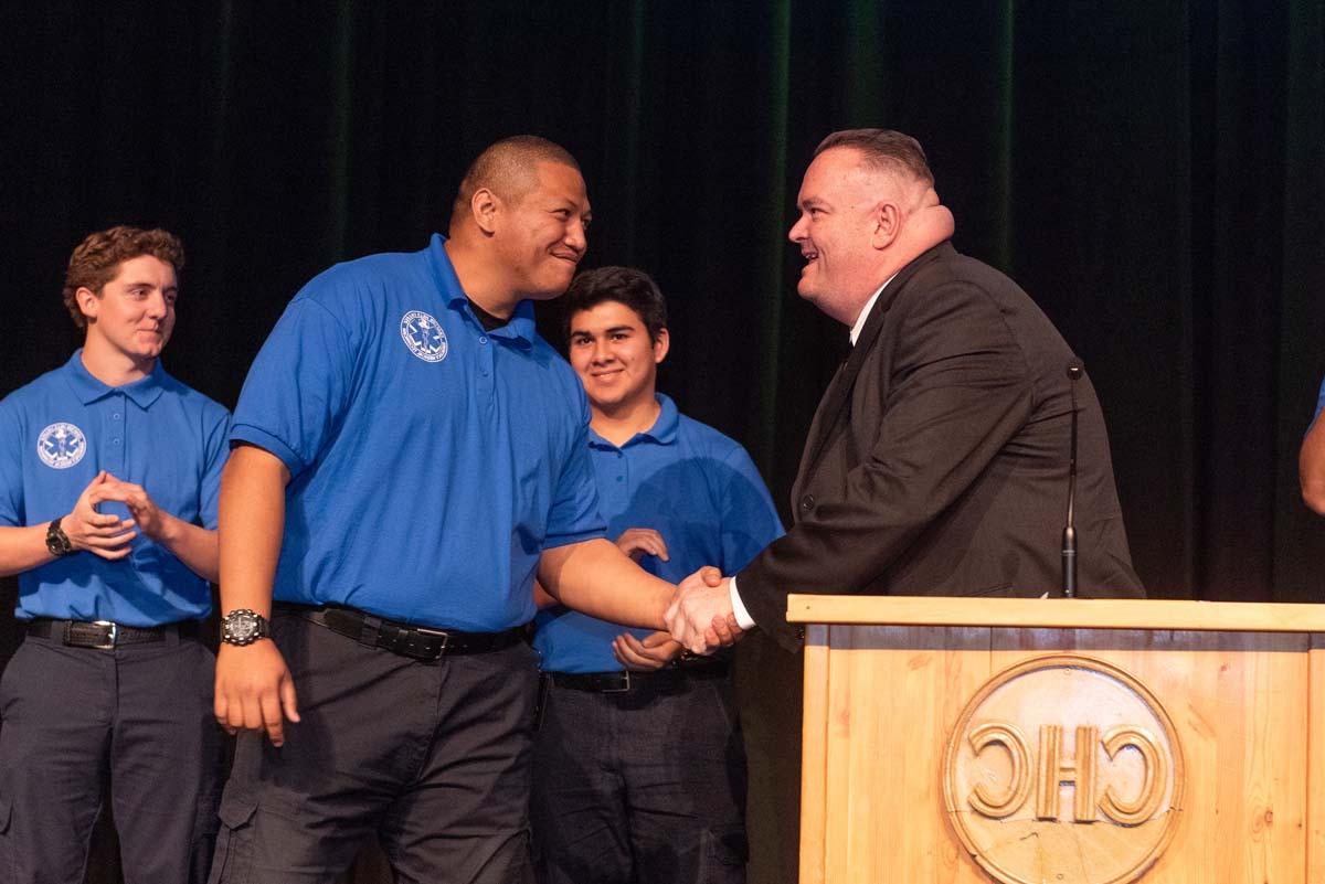 EMT graduates from CHC.