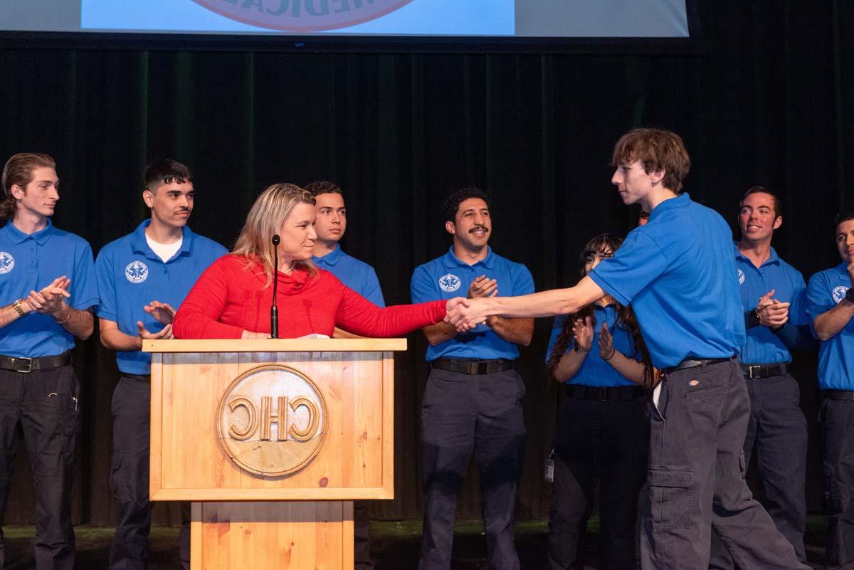 EMT graduates from CHC.